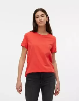 Футболка Vero Moda маково-красного цвета