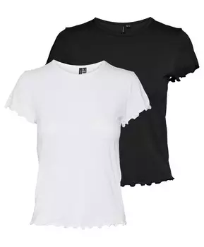 Футболка VERO MODA Shirt BARBARA, цвет black/off white