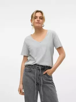 Футболка Vero Moda, светло-серый