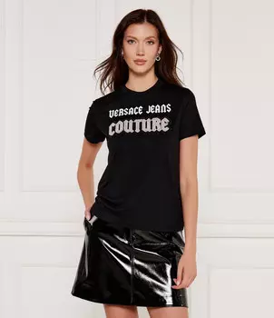 Футболка Versace Jeans Couture goth patch Regular Fit, черный