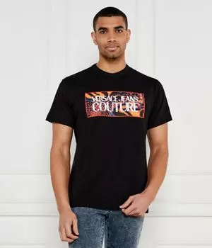 Футболка Versace Jeans Couture с принтом, черный