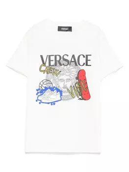 Футболка Versace Kids с головой Медузы, белый