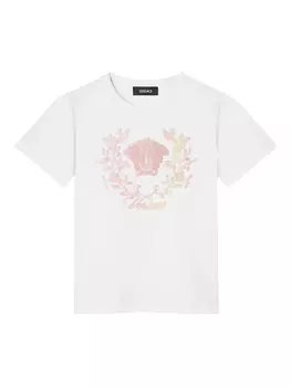 Футболка Versace Kids с изображением Медузы, белый
