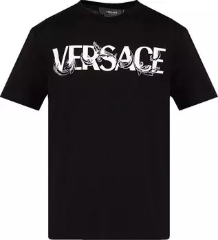 Футболка Versace Logo T-Shirt 'Black', черный