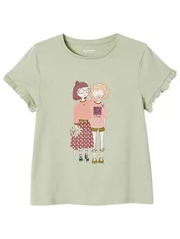 Футболка vertbaudet, зеленый