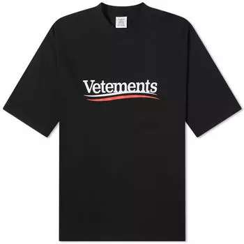Футболка Vetements Campaign Logo, черный