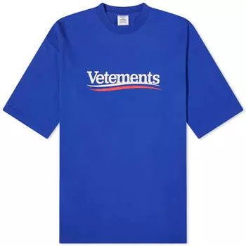 Футболка Vetements Campaign Logo, цвет Royal Blue