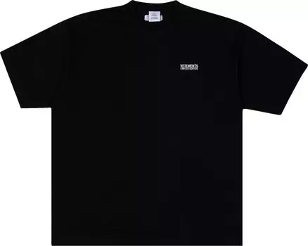 Футболка Vetements Embroidered Logo 'Black', черный