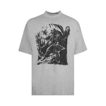 Футболка Vetements Goth Oversized T-Shirt Grey Melange, серый