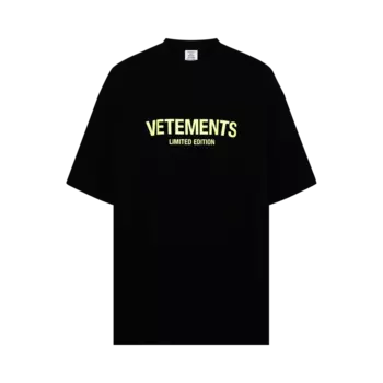 Футболка Vetements Limited Edition Logo 'Black/Yellow', черный