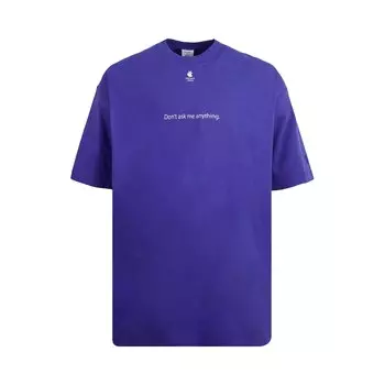 Футболка Vetements Не спрашивай меня ничего королевского синего цвета