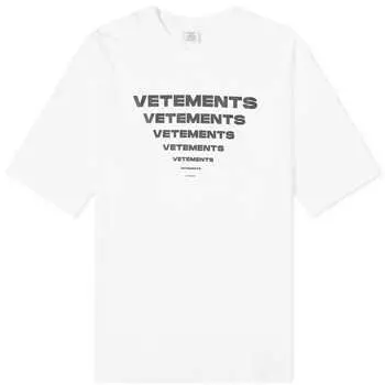 Футболка Vetements Pyramid Logo, белый