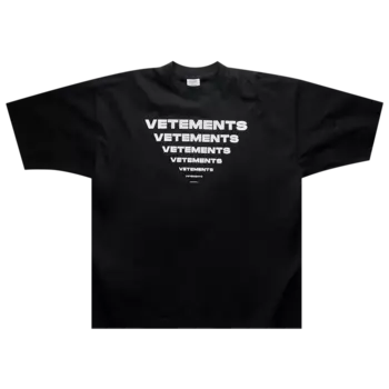 Футболка Vetements Pyramid Logo 'Black', черный