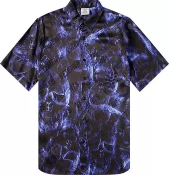 Футболка Vetements Short-Sleeve Skulls Logo Print T-Shirt 'Blue Skulls', синий