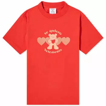 Футболка Vetements Te Quiero Fitted, цвет Red
