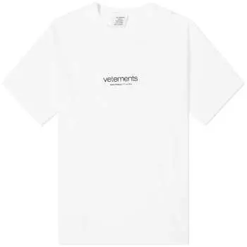 Футболка Vetements Urban Logo, белый