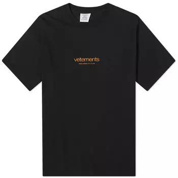 Футболка Vetements Urban Logo, черный