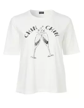 Футболка VIA APPIA DUE mit Schmucksteinen, цвет ecru multicolor