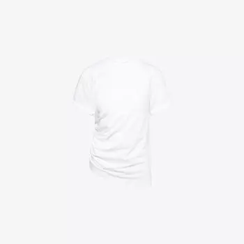 Футболка Victoria Beckham с круглым вырезом и сборкой, белый