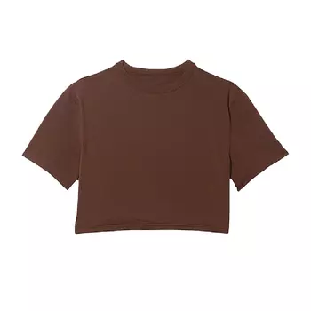 Футболка Victoria's Secret Pink Base Stretch Crop Baby, коричневый