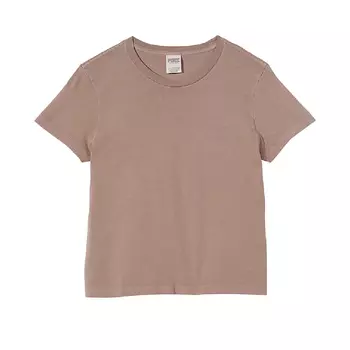 Футболка Victoria's Secret Pink Cotton Short-sleeve, светло-коричневый