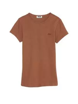 Футболка Victoria's Secret Pink Spill-the-tea Cotton Baby, коричневый