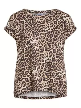 Футболка Vila, цвет braun/schwarz