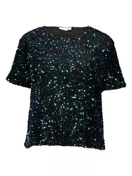 Футболка Vila, цвет schwarz/grn