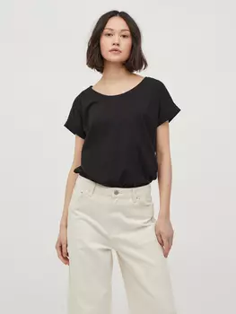 Футболка Vila Kurzarm Fledermausrmel VIDREAMERS, черный