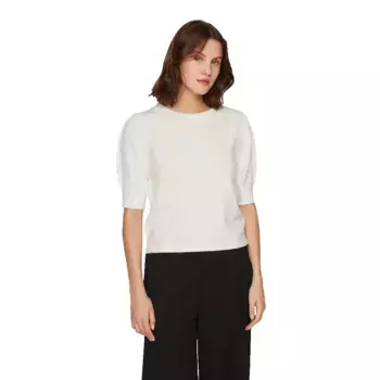 Футболка Vila Ril Knit 3/4 sleeve, белый