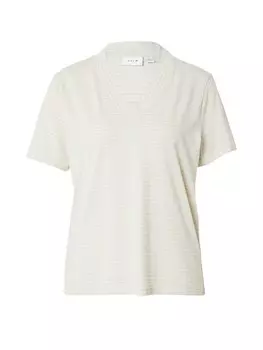 Футболка VILA Shirt, цвет cream/light blue