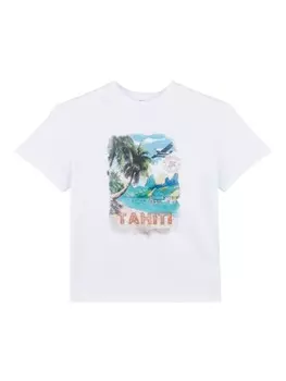 Футболка Vilebrequin Kids Tahiti, белый