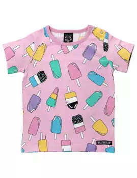 Футболка Villervalla Kurzarm Popsicle LGT Bloom, розовый