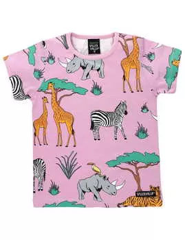 Футболка Villervalla Kurzarm Safari Bloom, розовый