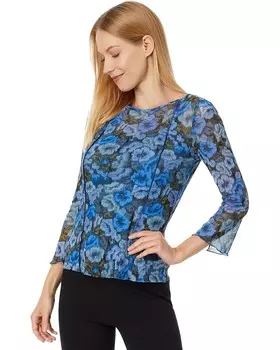 Футболка Vince Camuto Crew Neck Long Sleeve Blouse, цвет Royal Azure