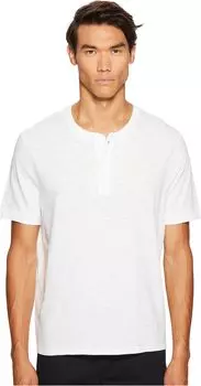 Футболка Vince Classic Short Sleeve Henley, цвет Optic White