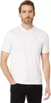Футболка Vince Pima Short Sleeve Henley, цвет Off-White
