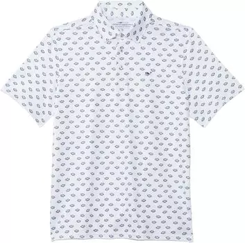 Футболка Vineyard Vines Boys Printed Sankaty Polo, цвет Overboard Allover Boys - White Cap
