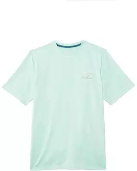 Футболка Vineyard Vines Kids Short Sleeves Whale Harbor Tee, цвет Bleached Aqua Heather
