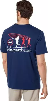 Футболка Vineyard Vines Short Sleeve Lacrosse Wind Up Pocket T-Shirt, цвет Blue Blazer