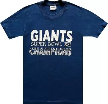Футболка Vintage 1987 New York Giants Super Bowl Tee 'Navy', синий