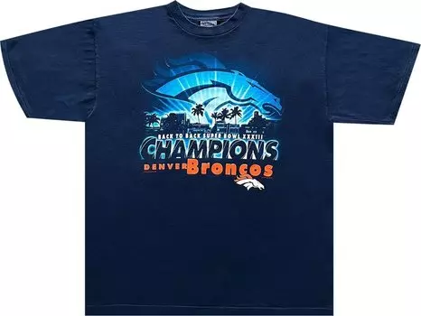 Футболка Vintage Denver Broncos Super Bowl Tee 'Navy', синий