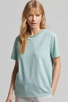 Футболка Vintage Logo из органического хлопка с полосатым узором Superdry