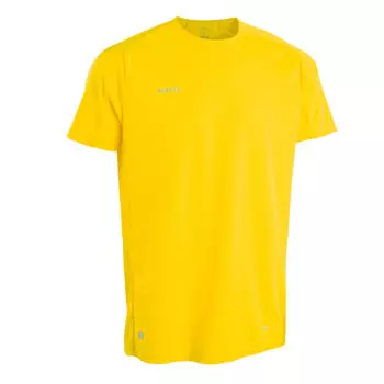 Футболка VIRALTO club с короткими рукавами женская/мужская желтая KIPSTA, солнечно-желтый