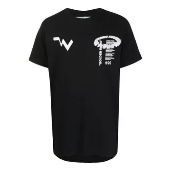 Футболка virgil abloh men's black low res black Off-White, черный