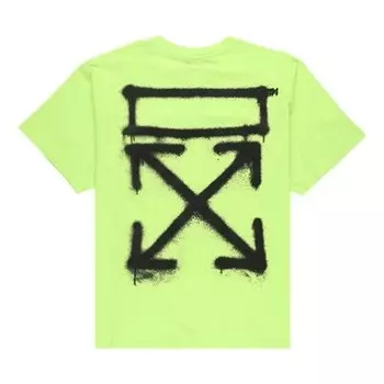 Футболка virgil abloh ss20 spray painting oversize short sleeve Off-White, зеленый