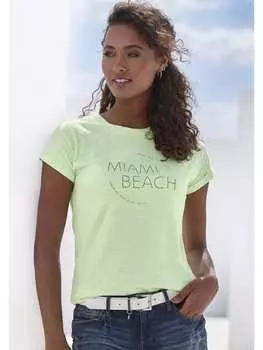 Футболка Vivance, цвет lime bedruckt