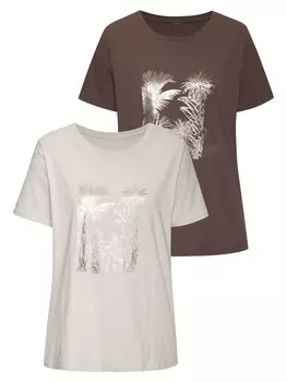 Футболка Vivance, цвет taupe, beige