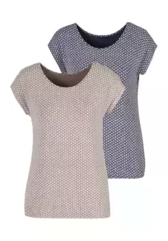 Футболка Vivance с эластичной кромкой, цвет Taupe, Blau