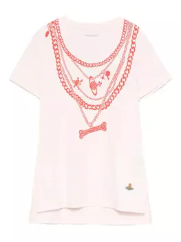 Футболка Vivienne Westwood Viv Chain, розовый